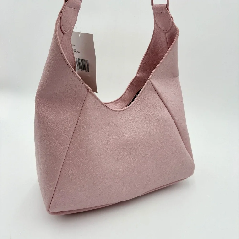 Betsey Johnson LBROSA Bow Hobo Bag Purse Shoulder Bag Y2K Pink Blush‎